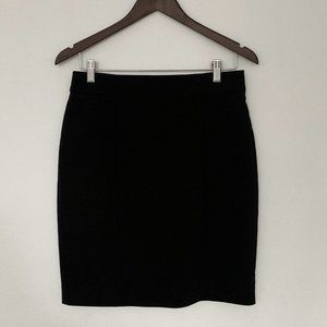 H&M Black Pencil Skirt High Waist Knee Length Size 8